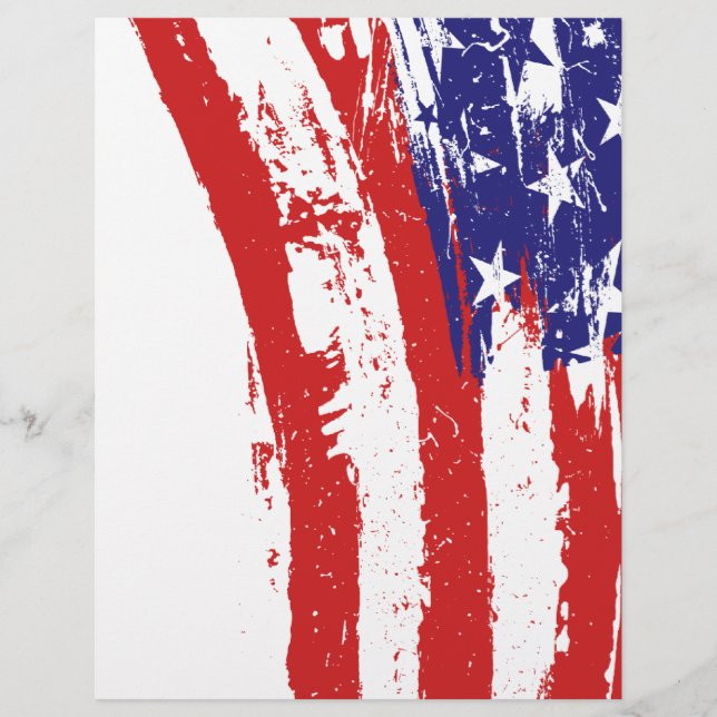 Papier Drapeau américain US/Amérique (Devant)