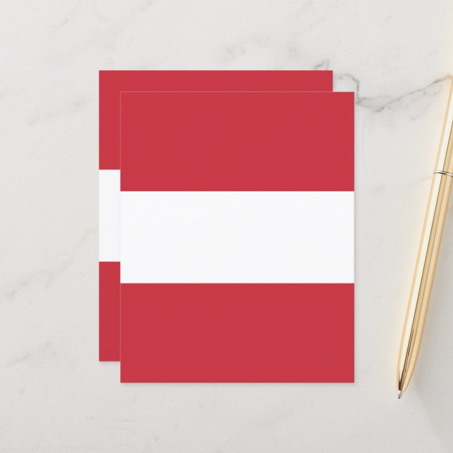 Papier Drapeau autrichien (Devant/Arrière en situation)