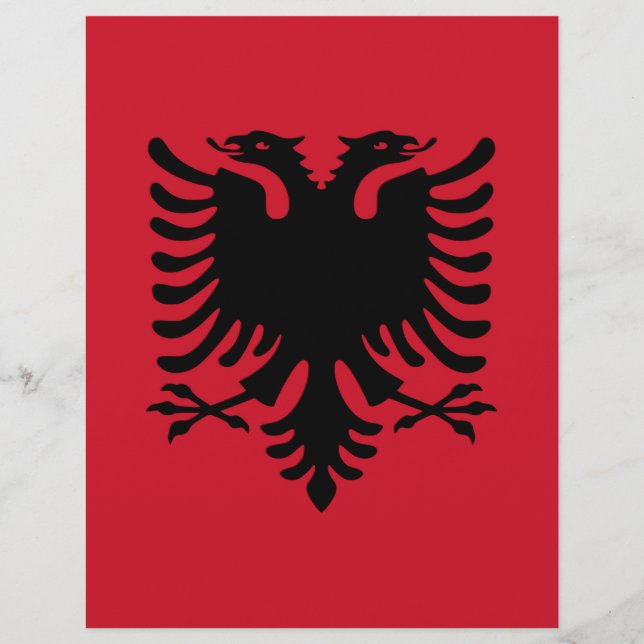 Papier Drapeau de l'Albanie (Devant)