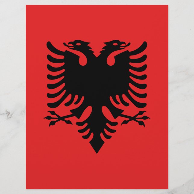 Papier Drapeau de l'Albanie (Devant)