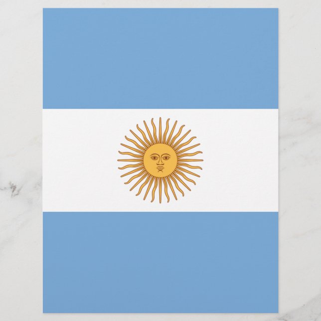 Papier Drapeau de l'Argentine (Devant)