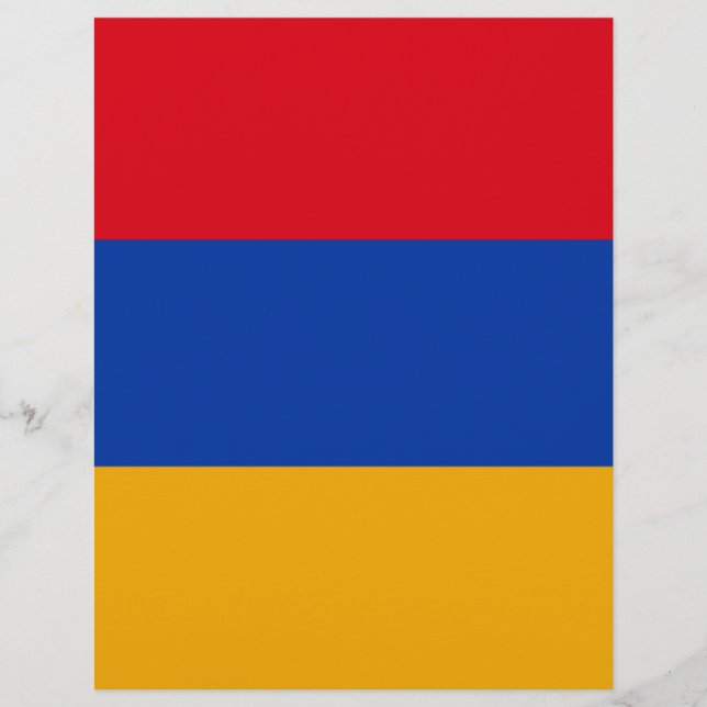 Papier Drapeau de l'Arménie - Yeraguyn (Devant)