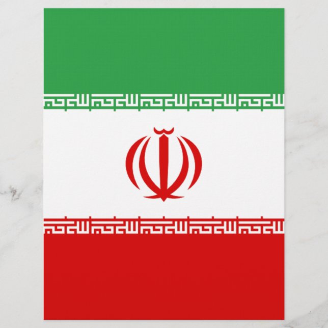 Papier Drapeau de l'Iran (Devant)