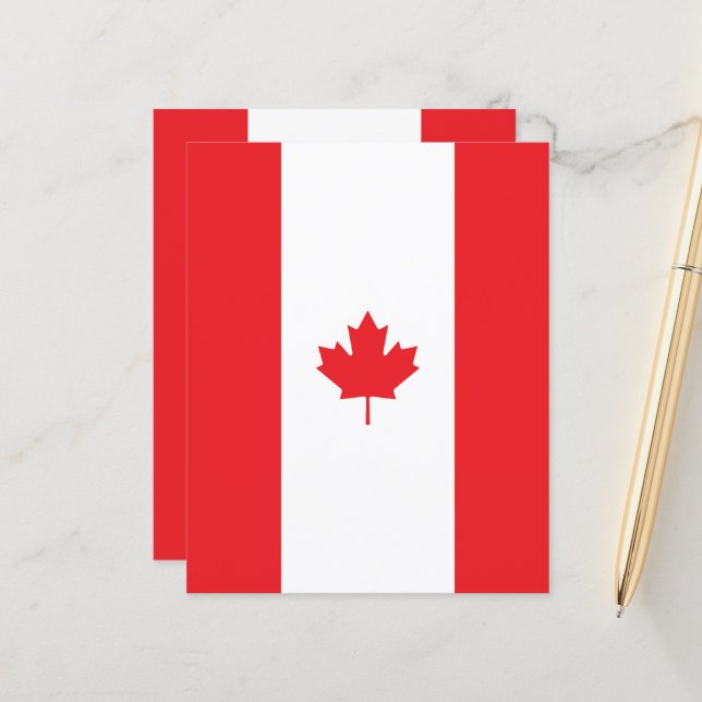Papier Drapeau du Canada (Devant/Arrière en situation)