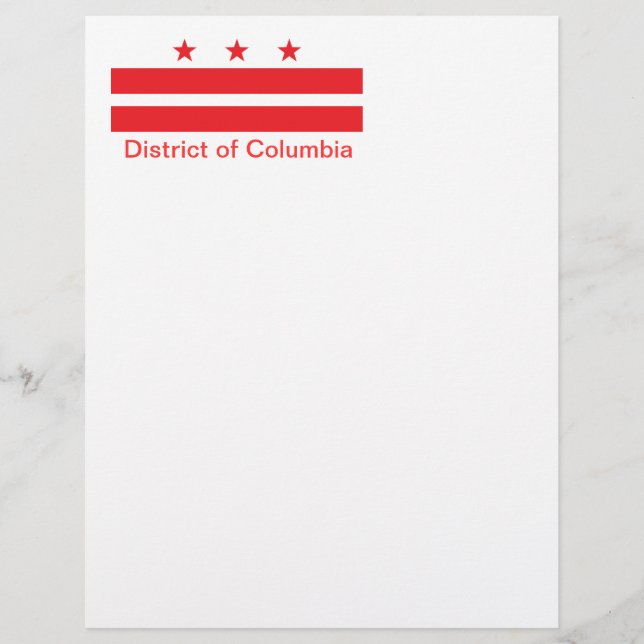 Papier Drapeau du district de Columbia (Devant)