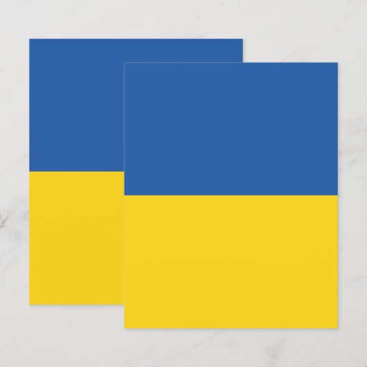 Papier Drapeau d'Ukraine (Devant / Derrière)