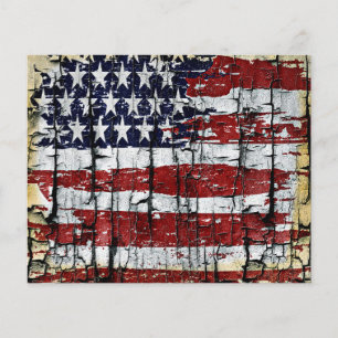 Papier Drapeau en bois fissuré