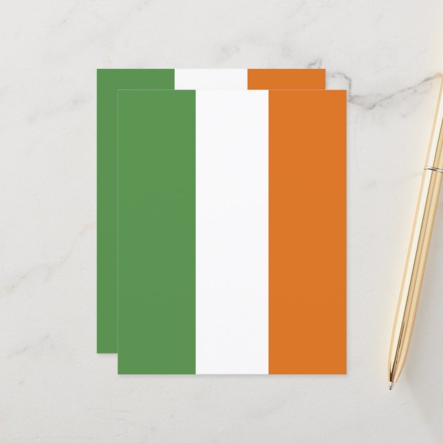 Papier Drapeau irlandais (Devant/Arrière en situation)