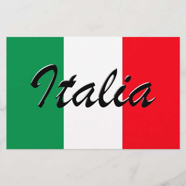 Papier Drapeau Italia - Haute Qualité (Devant)
