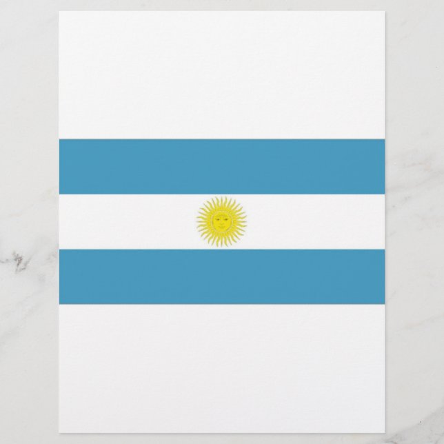 Papier Drapeau national de l'Argentine (Devant)
