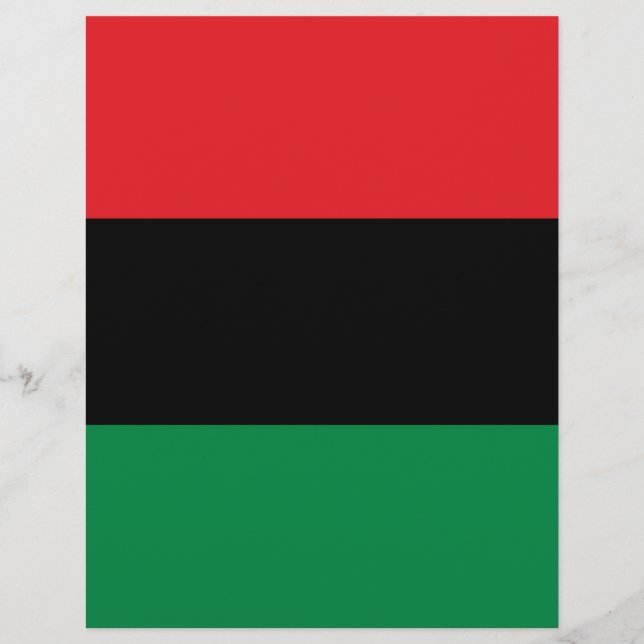 Papier Drapeau panafricain UNIA (Devant)
