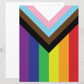 Papier Drapeau progressiste LGBTQIA (Devant / Derrière)