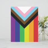 Papier Drapeau progressiste LGBTQIA (Debout devant)