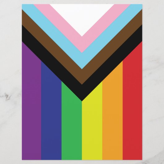 Papier Drapeau progressiste LGBTQIA (Devant)