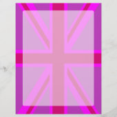 Papier Drapeau rose Fuchsia Union Jack (Devant)