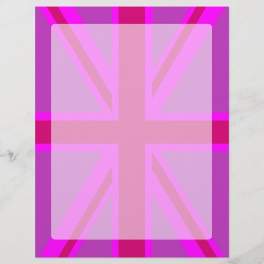 Papier Drapeau rose Fuchsia Union Jack (Devant)