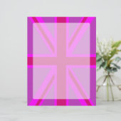 Papier Drapeau rose Fuchsia Union Jack (Debout devant)