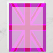 Papier Drapeau rose Fuchsia Union Jack (Devant / Derrière)