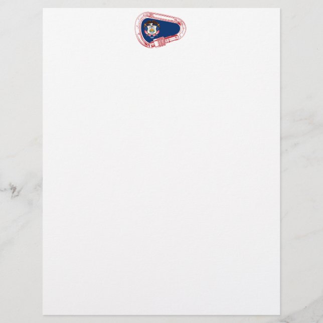 Papier Drapeau Utah Escalade carabiner (Devant)