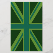 Papier Drapeau vert Union Jack (Devant)