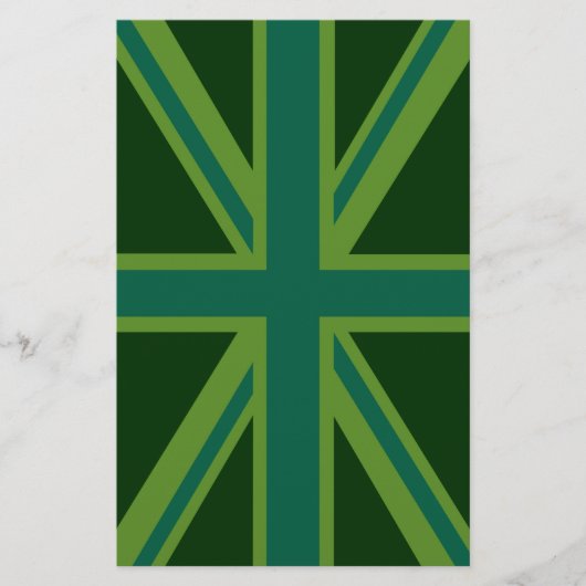 Papier Drapeau vert Union Jack (Devant)