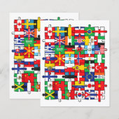 Papier Drapeaux de pays du monde drapeau international (Devant / Derrière)