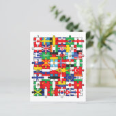 Papier Drapeaux de pays du monde drapeau international (Debout devant)