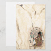 Papier Dream Catcher Indian Maiden Native American State (Devant / Derrière)
