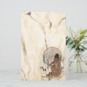 Papier Dream Catcher Indian Maiden Native American State (Debout devant)