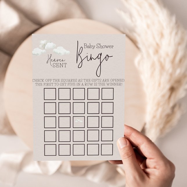 Papier Dreamy Beige Heaven envoyé Genre Révéler Bingo Jeu (Créateur téléchargé)