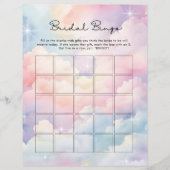 Papier Dreamy Cloud Neuf Bridal Bingo Jeu (Devant)