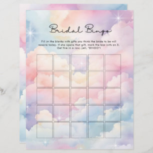 Papier Dreamy Cloud Neuf Bridal Bingo Jeu