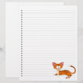 Papier Drôle Cartoon Chat Linked Pet en-tête (Devant / Derrière)