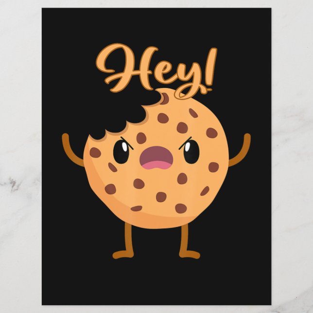 Papier Drôle Chip Chocolat Cookie Un Bite Sorti (Devant)