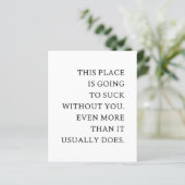 Papier Drôle CoWorker quitter - Drôle nouveau travail (Debout devant)