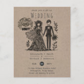 Papier Drôle Mariage Cartoon Bride Groom dessiné main (Devant)