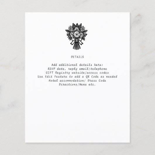 Papier Drôle Mariage Cartoon Bride Groom dessiné main (Dos)