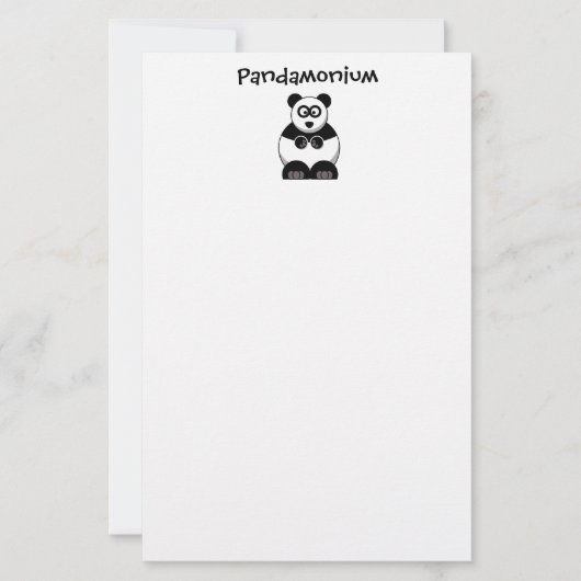 Papier Drôle Pandamonium Panda Cartoon, Mignonne Pun Stre (Devant)