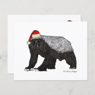 Papier Drôle Père Noël miel badger Noël ironie