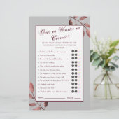 Papier Drôle Rust Rose Blush Fête des mariées Jeu (Debout devant)