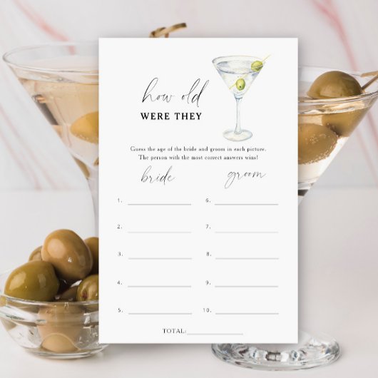 Papier Dry Martini Quel âge avaient-ils de la naissance ?