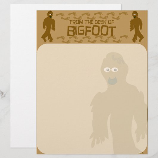 Papier Du bureau de bigfoot ! (Devant / Derrière)