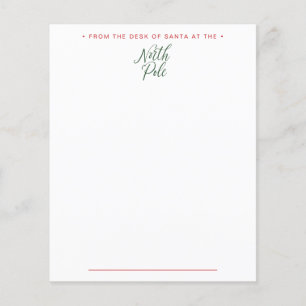 Papier Du bureau de lettre de Père Noël