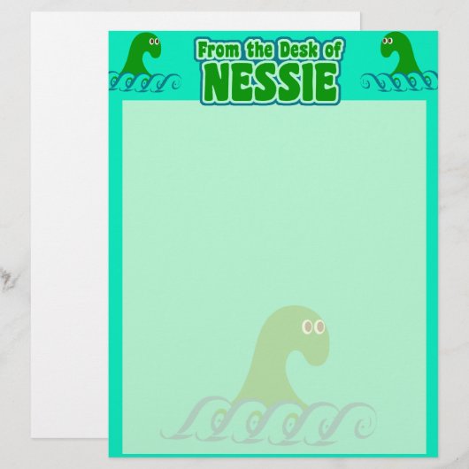 Papier Du bureau de Nessie ! (Devant / Derrière)