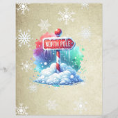 Papier Du bureau de Père Noël pour les enfants (Dos)