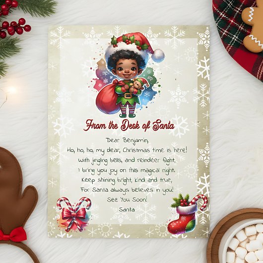 Papier Du bureau de Père Noël pour les enfants