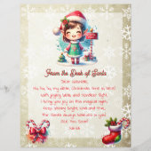 Papier Du bureau de Père Noël pour les enfants | Anime Gi (Devant)