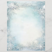 Papier du livre de journal Blue White Snowflake (Devant)