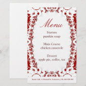 Papier du menu Red Intrika (Devant / Derrière)