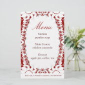 Papier du menu Red Intrika (Debout devant)